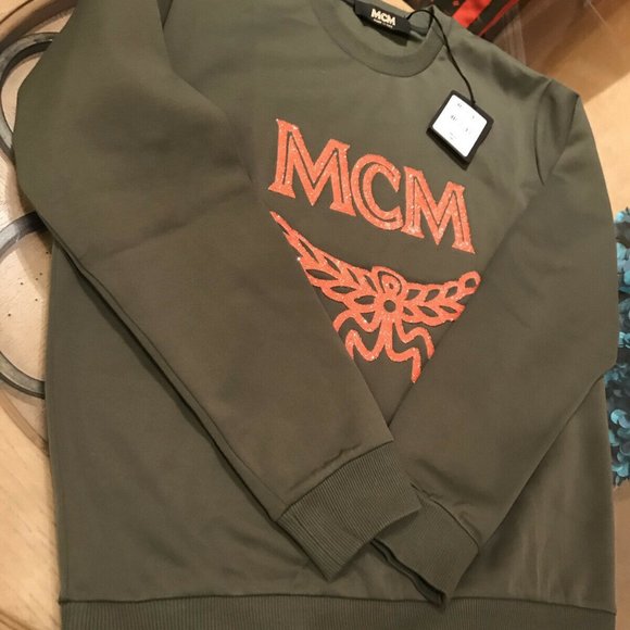 MCM Logo Pullover winter Moss Green - Picture 3 of 8